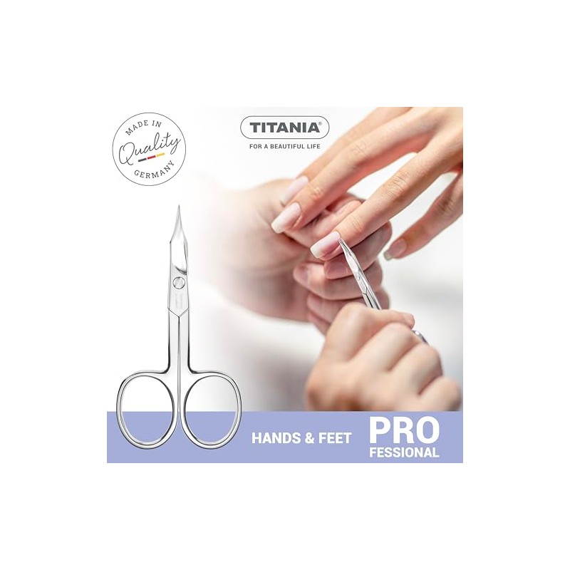TITANIA Nagelschere Solingen mit Turmspitze (9,5cm) • Extra scharfe und