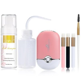 100ml Eyelash Extension Cleanser Lash Mousse Lash Shampoo for Extensions, USB Mini Portable Fan Rechargeable Makeup Cosmetic
