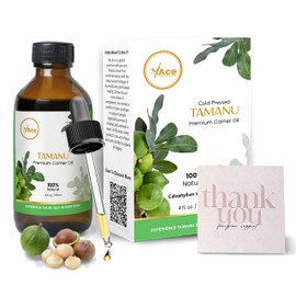 My Ace Tamanu Carrier Oil | 100% Pure & Natural Cold Pressed Unrefined Oil for Hair, Skin, Face, Body, Massage & Aromatherapy – 4oz