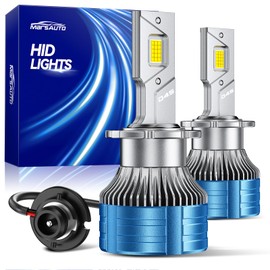 Marsauto D4S D4R HID Bulbs, 800% Ultra Brighter 30,000LM 6500K White for 66440 42402 42402WX Bulb, Plug and Play, Pack of 2