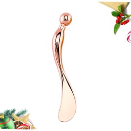 IWOWHERO Zinc Cream Spoon Facial Spoon Makeup Cream Spoon Facial Spatula Makeup Spoon Eye Massage Sticks Anti Aging Eye Eye Cream Face Mask Spoon The Mask Golden