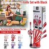 KOSHA Kitchen Knife Set, 9 Piece Knife Set with Block,
