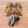 eSplanade Brass Ethnic Fighting Lions Key Stand | Key Holder
