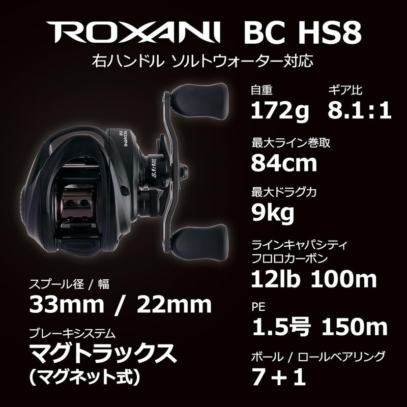 AbuGarcia Roxani BC HS8 Roxani 2024 Model Right-Handed