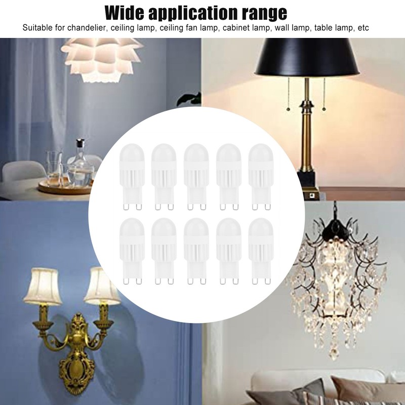 10PCS 3W G9 BiPin Base Bulb 5LED Light Bulbs for