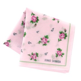 Blooming 000190-0016-01 Junko Shimada Handkerchief, Rose (Pink), Women's, Handkerchief, Approx. 19.7 inches (50 cm), Pink