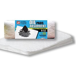 Oil Eater Oil Only Absorbent Pads - for Bilges, Boats, Vehicles and Tools - 6 Pack, White, 15" x 18" (AOA-BPH006-WHITE)