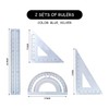 8-Piece Metal Ruler Set, Drawing Ruler Set, Ruler, Protractor, Set