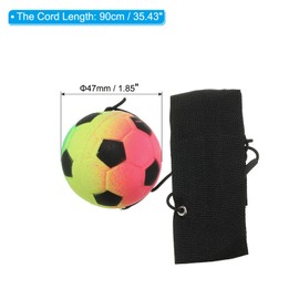 PATIKIL 1.9 Inch Sports Wrist Ball, Soccer Rubber Rebound Wristband Wrist Return Ball Sport on a String for Exercise Play, Mixed Colors
