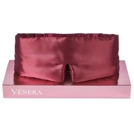 Vénera Silk Eye Mask - 100% Pure Mulberry 22 Momme Silk Sleep Mask, Adjustable Sleep Mask for Women and Men (Adjustable, Cloud Burgundy)