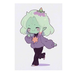 'Happy Goblin Girl' Temporary Tattoo - Water Resistant, Skin-Safe, Non-Toxic Transfer (TO00069743)