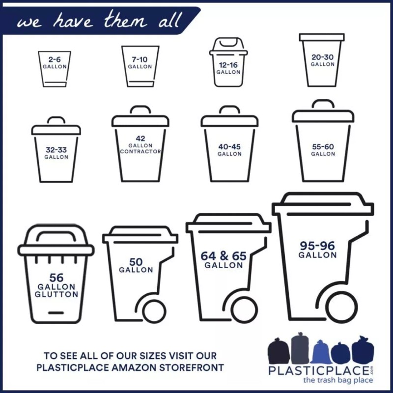 Plasticplace 8-10 Gal VALUE LINE White Trash Bags with Flaps