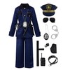 ReliBeauty Kids Police Officer Costume for Boys with Accessories, 7-8/130