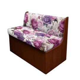 Knextrepoy Purple Rose RV Dinette Cushion Covers 2 Piece Camper Cushion Slipcover Include 1 Bench Cover 1 Backrest Cover Stretchable Slip Covers for RV Furniture Camping Accessories for RV Campers