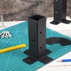 jojofuny 4pcs Fence Post Brackets Fit 1.5x1.5,2x2,2x4,4x4 Post, Carbon Steel