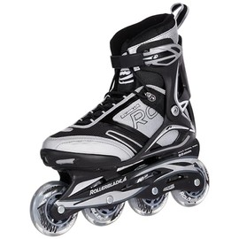 Rollerblade Spiritblade Indoor/Outdoor Limited Opportunity Rental Skates, Black/Silver, 6