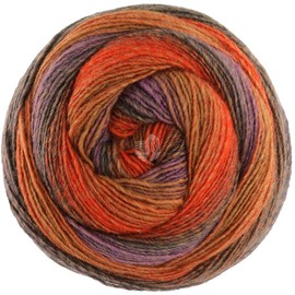 LANA GROSSA Gomitolo Versione Wick Yarn with Colour Gradient, Hand Knitting Yarn Made of 60% Virgin Wool and 40% Polyacrylic, 200 g Wool for Knitting and Crocheting, 700 m Yarn