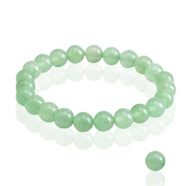 Natural Stone Bracelet Gemstone Healing Stones Bracelet Women's Adjustable Beads Crystal Bracelet Jade Colour Healing Bracelet Elastic Fight Anxiety Bracelet Gifts Mother's Day Brings Lucky Charm,