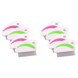 Ipetboom 8pcs Pet Removal Comb Stainless Steel Comb for Cats Dogs Ergonomic Handle Efficient Dirt Dust for Pet Grooming and Care