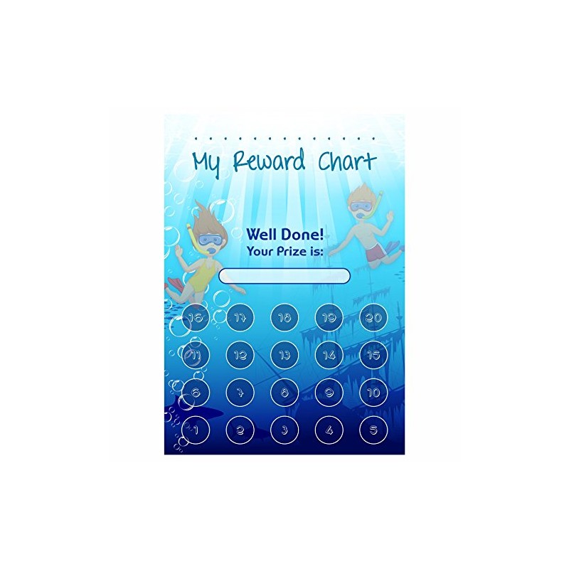 A3 Underwater Reward Chart and 35 Matching Stickers