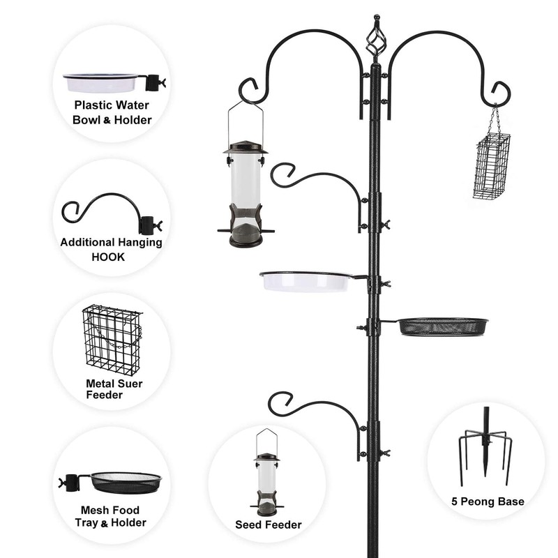 ERYTLLY Bird Feeding Station Kit Bird Feeder Pole Wild Bird