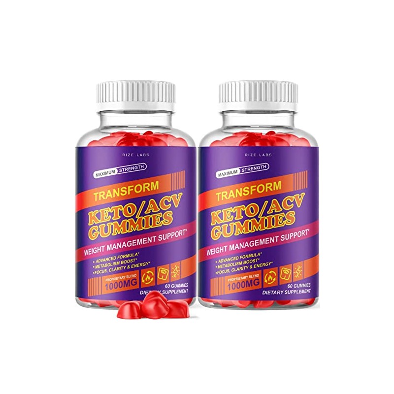 (2 Pack) Transform Keto ACV Gummies Transform Apple Cider Vinegar