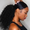 Vigorous Drawstring Ponytail Extension 14Inch Short Afro Kinky Curly Ponytail