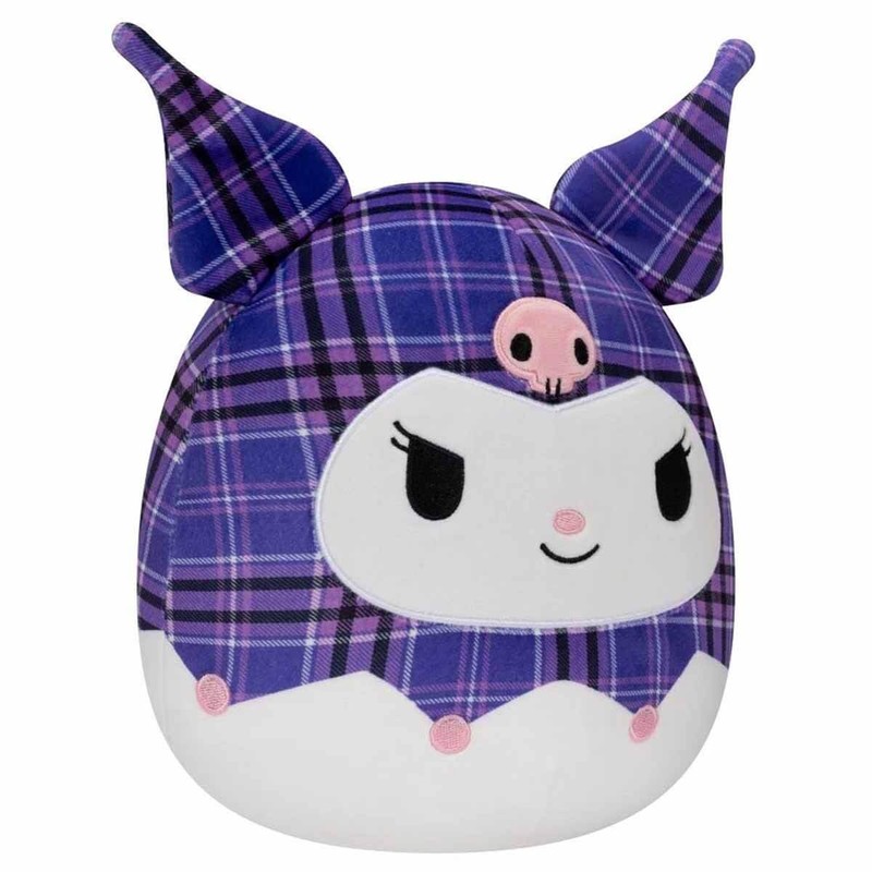 Sanrio Squishmallows Peluche de 8 pulgadas | Plaid Kuromi