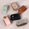 VIDELLY 6 Pieces Leather Pulls for Drawer, Handmade Leather Drawer