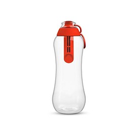 PearlCo - Trinkflasche SOFT mit Filter 0,7 Liter (rot) | Wasserflasche BPA-Frei | Schule, Sport, Wasser, Unterwegs