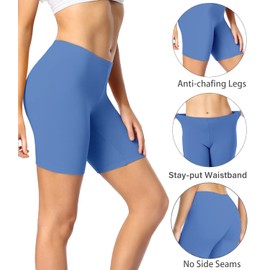 wirarpa Women's Cycling Shorts Cotton Boxer Shorts Under Dress Skirt Underpants with Leg Anti Chafing Short Leggings Pack of 4, Multicolor-02-4 Pack