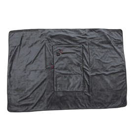 Heated Blanket Hot Heating Pad USB Powered Adjustable Temperature Fast Heating Polyester Electric Blanket for Winter Grey