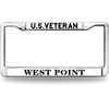 US Veteran West Point Stainless Steel License Plate Frame Proud