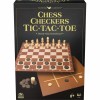 Cardinal Chess, Checkers & Tic Tac Toe One Size Brown