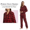 YUSHOW Womens Pyjamas Set Checked Flannel Lounge Wear Sets Long