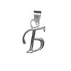R001425 Sterling Silver Pendant Charm Letter 'Cyrillic' Solid Genuine Hallmarked