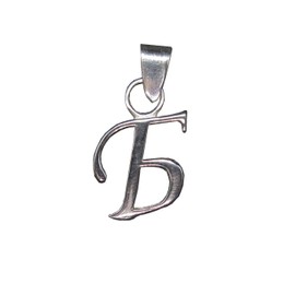 R001425 Sterling Silver Pendant Charm Letter 'Cyrillic' Solid Genuine Hallmarked 925