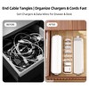 MSHOMELY 2 Pack Cable Organizer Box with Lid, Charge Cord