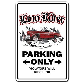 Lowrider Decal Low Rider Rims car Parking Truck | Indoor/Outdoor | 12" Tall