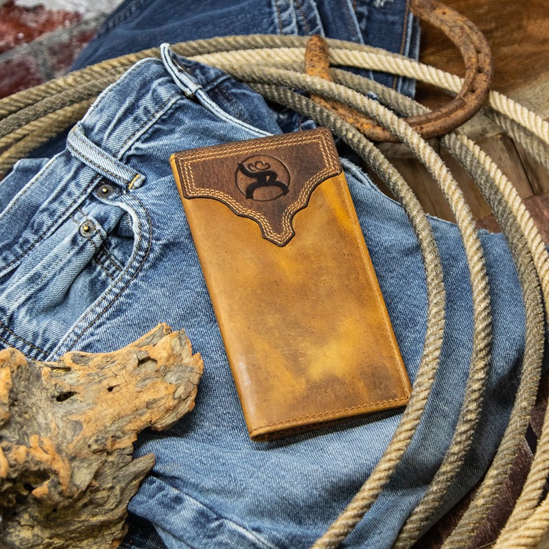 HOOEY Leather Men’s Western Rodeo Wallet (Canyon - Tan/Brown)