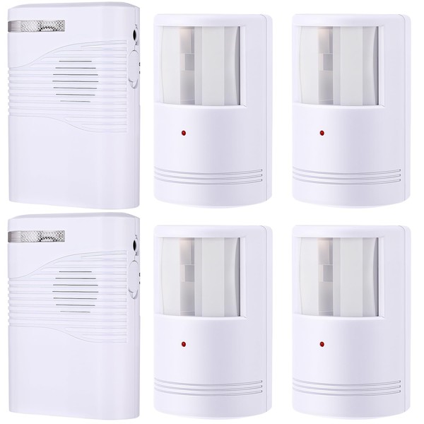 Qualirey 2 Sets Driveway Alarm Wireless Include 2 Receiver and