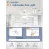 ZMISHIBO 2 Pack 17.9 Inch Socket Fan Light with Remote,