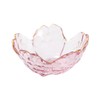 Golden-edged pink Flower Glass Ring Dish, Jewelry Tray Ring Holder