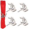 Christmas Concepts® Set of 4 Silver Napkin Rings – Luxury