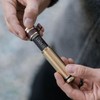 Barebones Mini Flashlight - Brass, Vintage-Style Rechargeable Flashlight with Adjustable