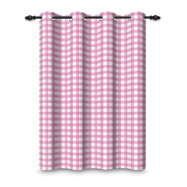 ggaimwf 107 x 160 cm Plaid Eyelet Curtain Buffalo Check