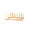 Shores Kitchenware Bamboo Plate/Lid Rack Holder Organizer (8 Slots)