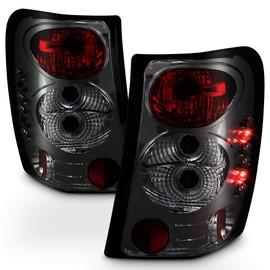 ACANII - For 1999 2000 2001 2002 2003 2004 Jeep Grand Cherokee Smoke Lens Tail Lights Brake Lamps Replacement Left+Right