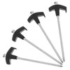 CAXUSD 4pcs Portable Tent Pegs Rotating Heads Heavy Duty Ground Stakes for Tents Canopies and Tarps for Outdoor Camping and Beach Use