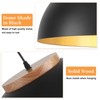 PINDODO Black Pendant Lights Kitchen Island 2 Pack,15.7 Inch Dome